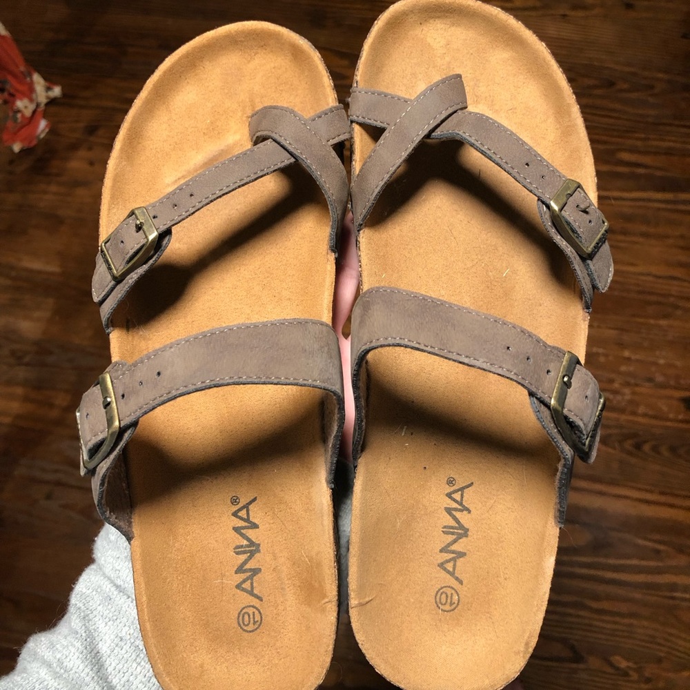 Taupe sandals